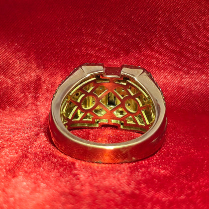 "T" Initial Ring 1.49 ctw Diamond 10K Yellow Gold