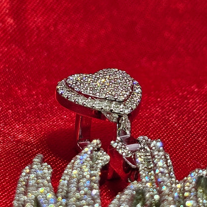 10K White Gold Custom Name Pendant With Natural Diamond 3.21 CTW APX White Gold Chain