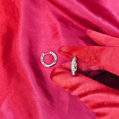 Diamond Hoop Earrings 0.50 ctw 10K Rose Gold