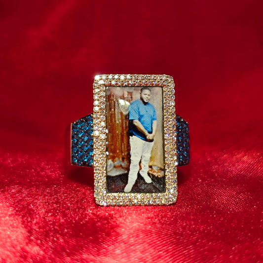Diamond Picture Ring 0.49 ctw 10K Yellow Gold