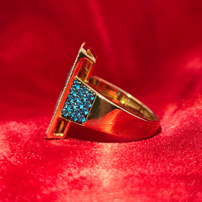 Diamond Picture Ring 0.49 ctw 10K Yellow Gold