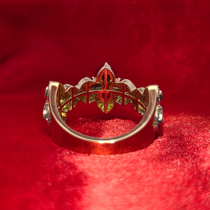 Diamond Sapphire Ring 0.63 ctw 10K Yellow Gold