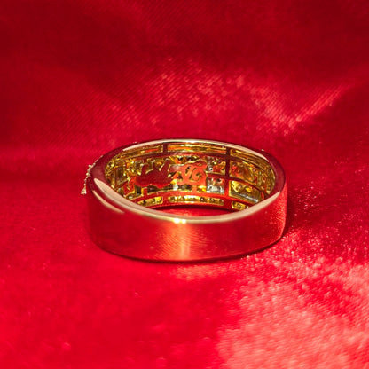 Two-Tone Diamond Ring 0.90 CTW in 10K Yellow & White Gold – Round Brilliant Cut