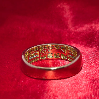 Diamond Wedding Band Ring 0.93 CTW in 10K Yellow Gold – Round Cut