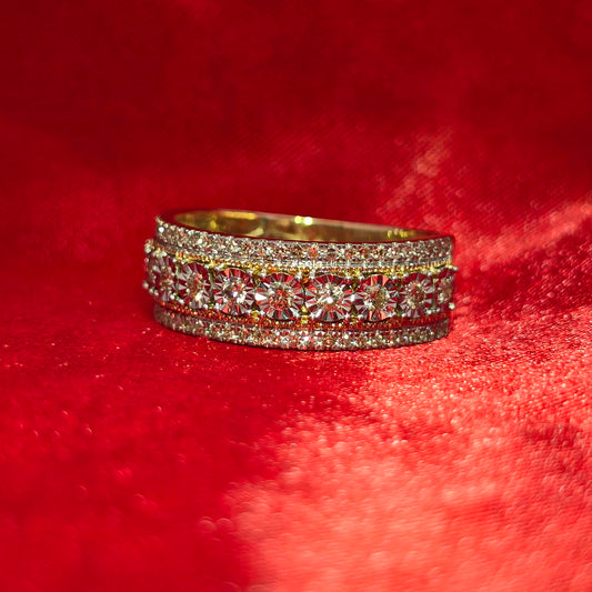 Diamond Wedding Band Ring 0.64 CTW in 10K Yellow Gold – Round Cut