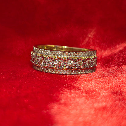 Diamond Wedding Band Ring 0.64 CTW in 10K Yellow Gold – Round Cut
