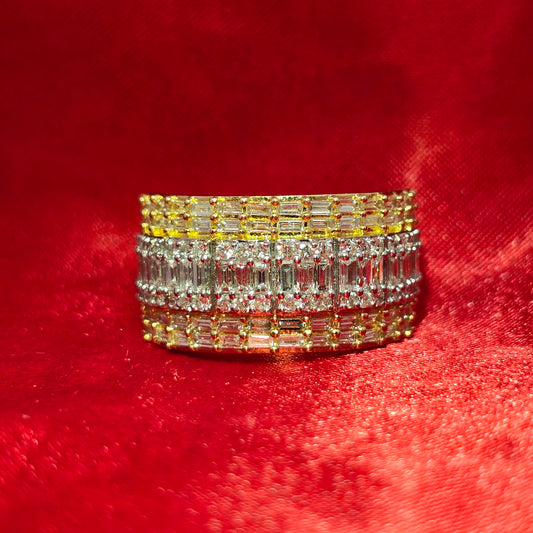 Baguette Diamond Wedding Band Ring | 2.05 CTW | 10K Yellow Gold