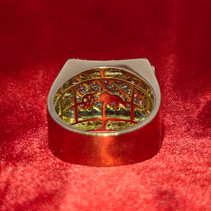 Men’s Rectangle Cluster Pinky Ring 2.00 CTW | 10K Yellow Gold Diamond Iced-Out Ring