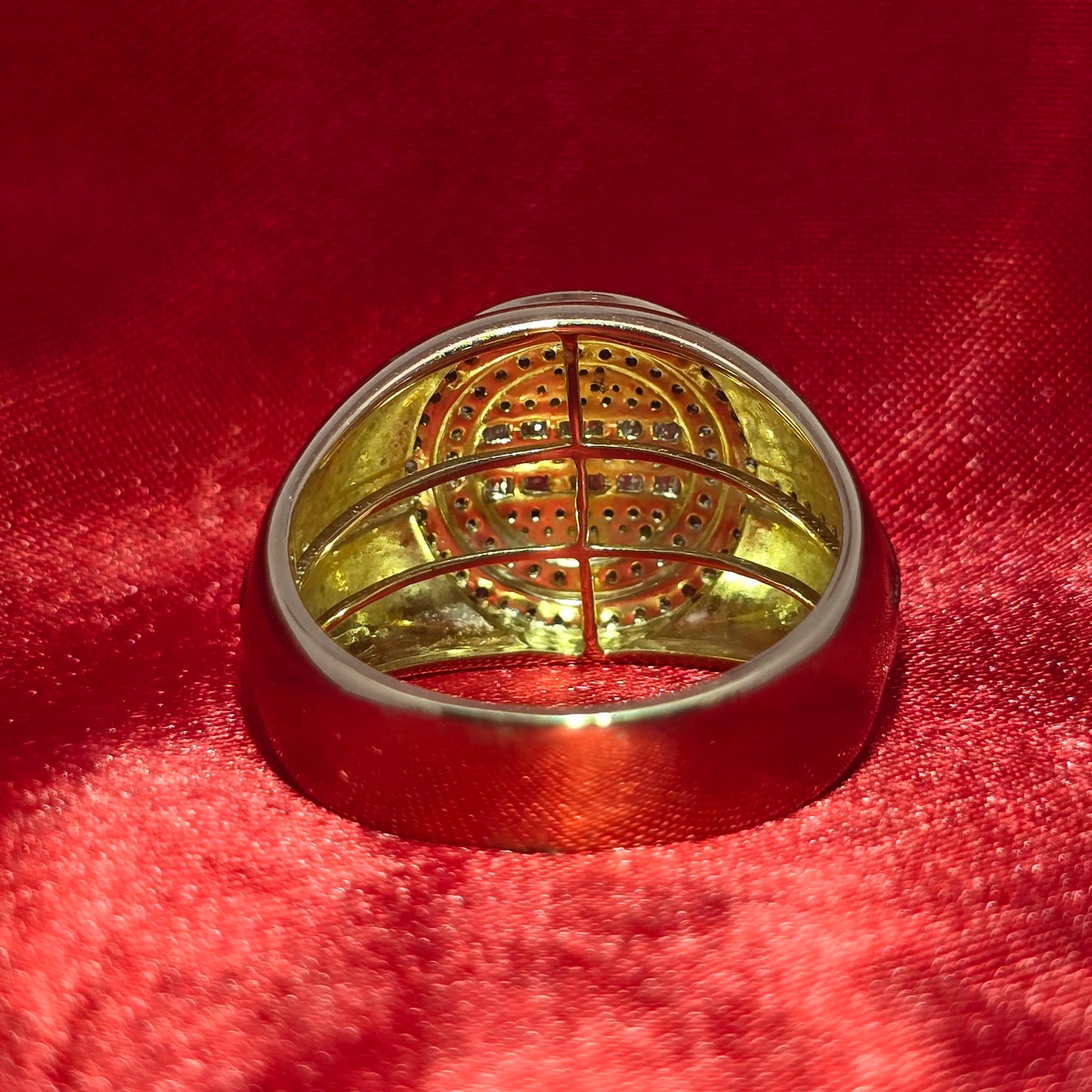 Men’s Diamond Round Baguette Pinky Ring 0.73 CTW | 10K Yellow Gold Iced-Out Design