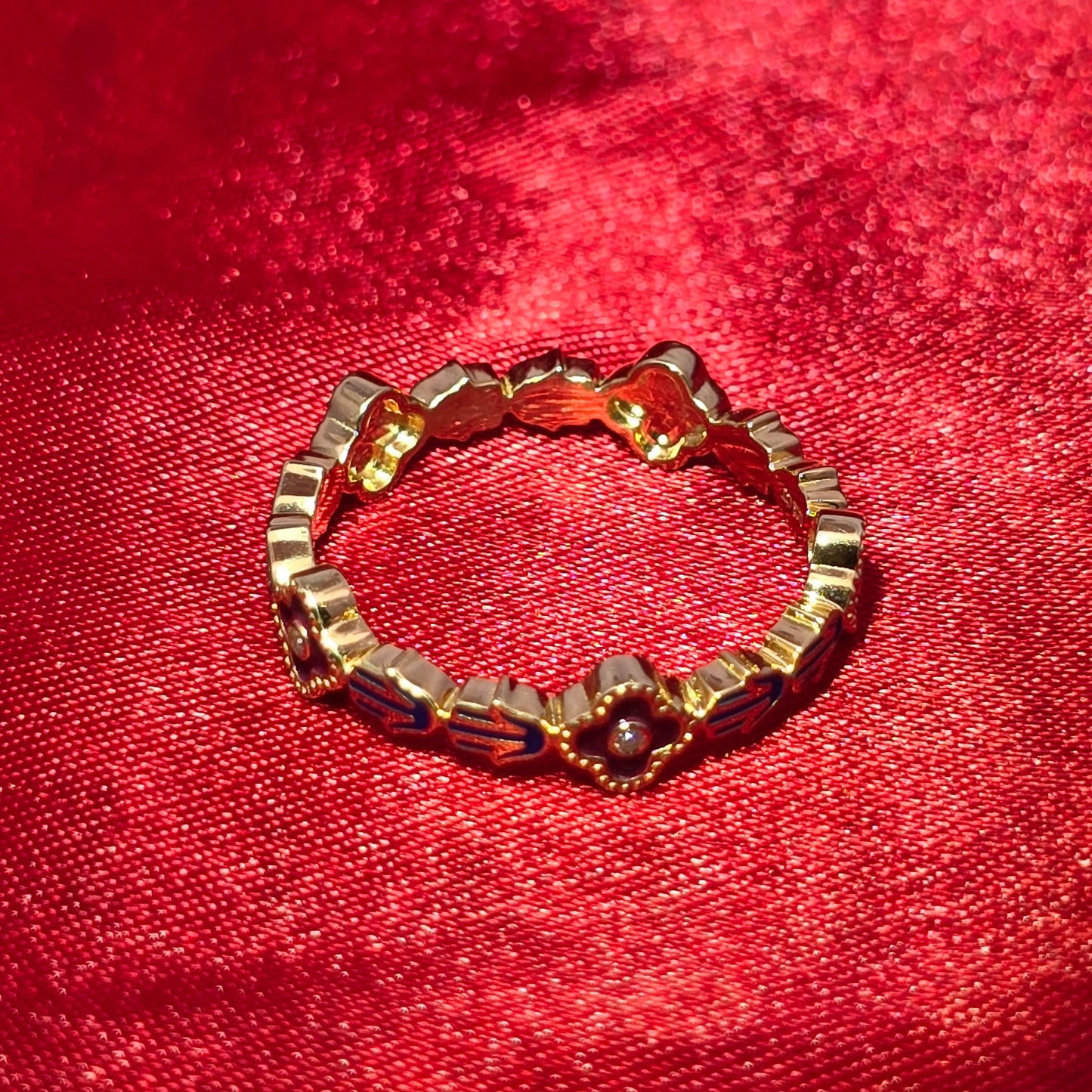 Diamond Evil Eye Band Ring 0.03 ctw 10K Yellow Gold