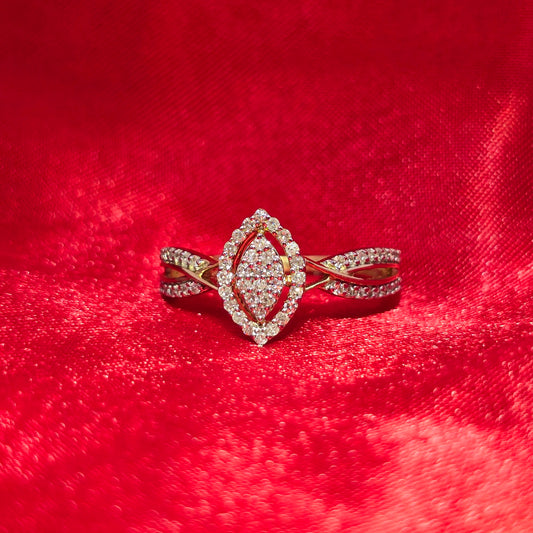 Diamond Marquise Shape Ring 0.28 ctw 10K Yellow Gold