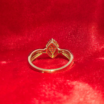 Diamond Marquise Shape Ring 0.28 ctw 10K Yellow Gold