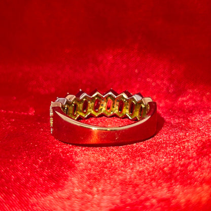 Diamond Cuban Link Ring 0.50 ctw 10K Yellow Gold