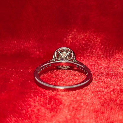 Diamond Round Cut Ring 1.06 ctw 14K White Gold