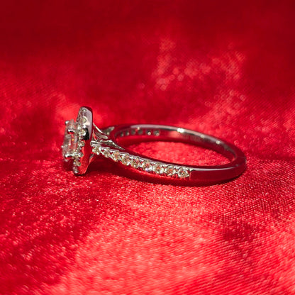 Diamond Oval Ring 0.39 ctw 14K White Gold