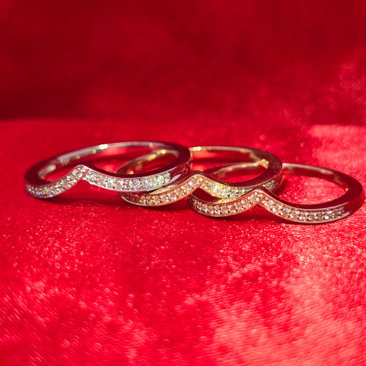 Diamond Triple Band Set Ring 0.25 ctw 10K Yellow Gold