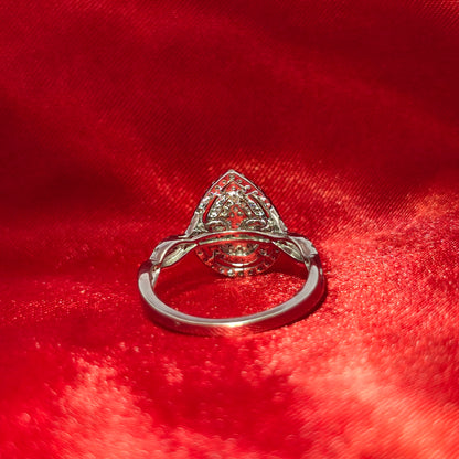 Diamond Pear Drop Ring 0.73 ctw 10K White Gold