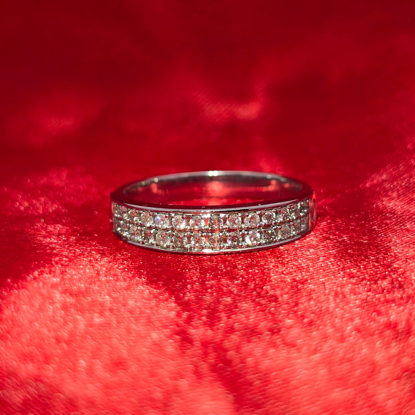 Diamond Wedding Set Ring 0.97 ctw 14K White Gold