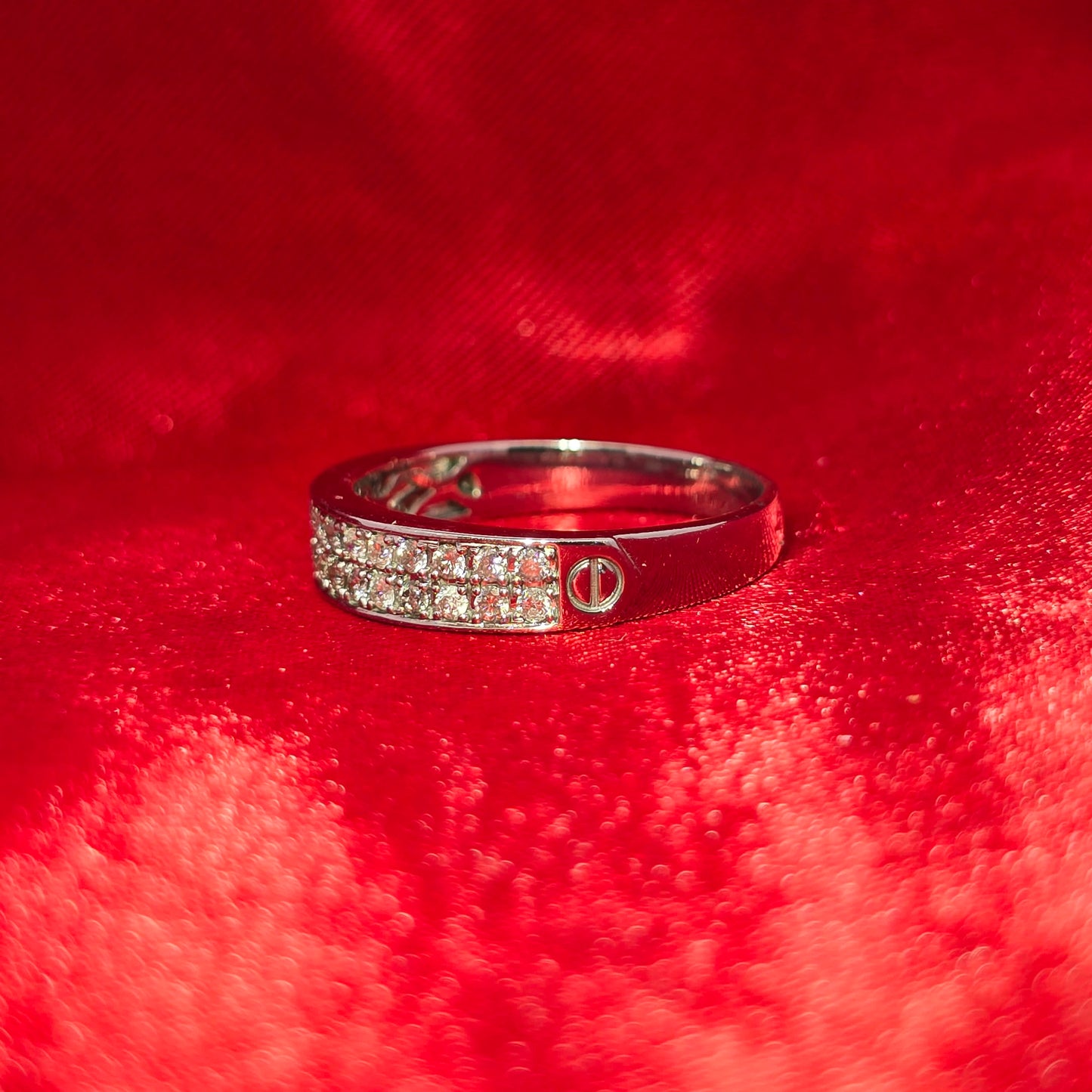 Diamond Wedding Set Ring 0.97 ctw 14K White Gold