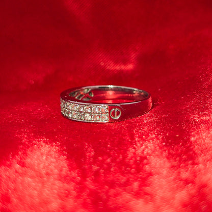 Diamond Wedding Set Ring 0.97 ctw 14K White Gold
