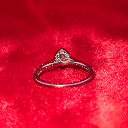 Diamond Pear Drop Ring 0.12 ctw 14K White Gold
