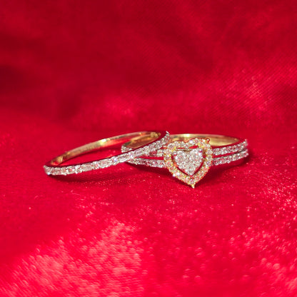 Diamond Heart Shaped Ring 0.50 ctw 10K Yellow Gold
