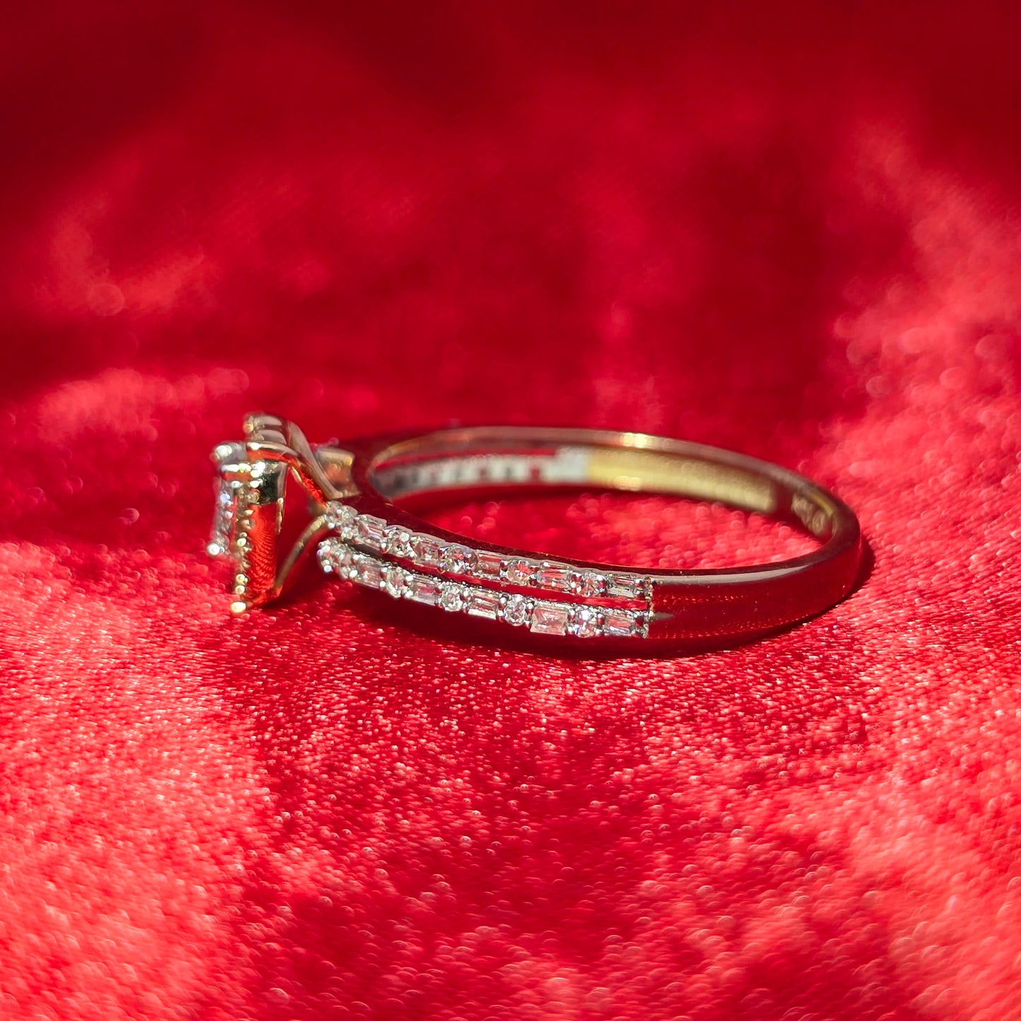 Diamond Heart Shaped Ring 0.50 ctw 10K Yellow Gold