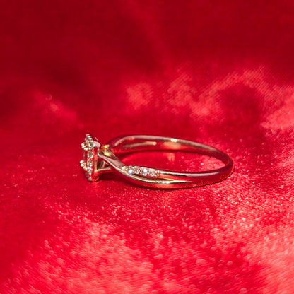 Diamond Square Ring 0.25 ctw 10K Yellow Gold