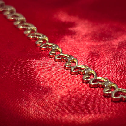 Women's Elegant Butterfly Bracelet 1.25 ctw Diamond 10K Yellow and White Gold