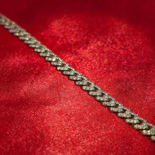 5.5MM Cuban Link Bracelet 2.36 ctw Diamond 10K Yellow Gold
