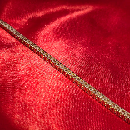 14K Yellow Gold Women's Diamond Tennis Bracelet 3.00ctw with Heart Clasp
