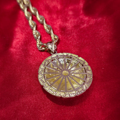 10K Yellow Gold Rope Chain with 3D Globe Pendant | Diamond-Cut World Map Necklace