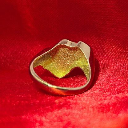 10K Luxury Gold Africa Map Ring