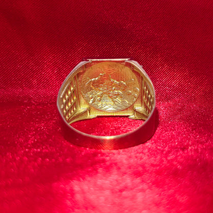 10K Gold World Map Ring – Global Statement Piece for Men