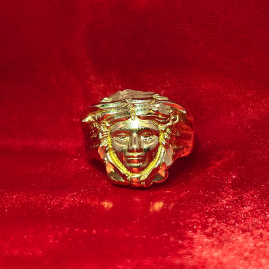 10K Gold Medusa Ring for Men – Bold Luxury Statement Jewelry