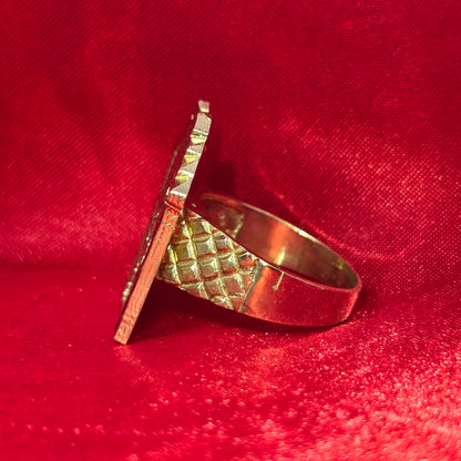 10K Gold Trap House Ring for Men – Urban Statement Ring