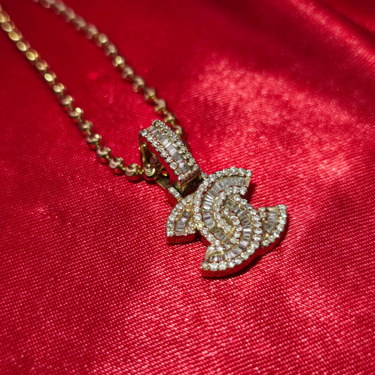 10K Yellow Gold Diamond Double-C Pendant Necklace | Chanel-Inspired | 1.50 CTW