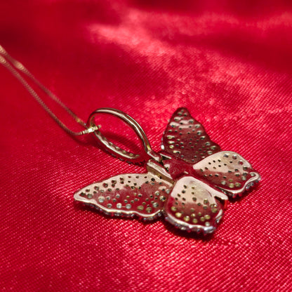 14k Yellow Gold Diamond Butterfly Pendant & Box Chain 1 1/2 ctw14K Yellow Gold Diamond Butterfly Pendant & Box Chain – 1.50 CTW | Elegant Nature-Inspired Necklace | Jewelry Palace