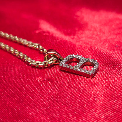 10K Yellow Gold Diamond Initial "B" Pendant Necklace – 1/12 CTW | Personalized Luxury | Jewelry Palace