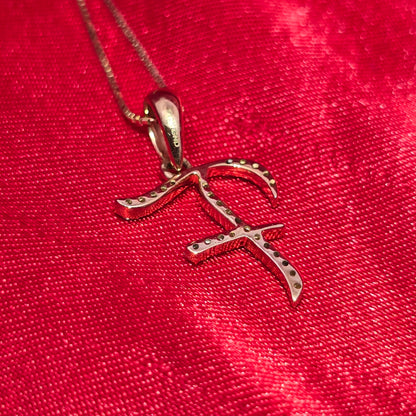10K Yellow Gold Diamond "F" Initial Pendant Necklace – 1/12 CTW | Elegant Personal Jewelry | Jewelry Palace