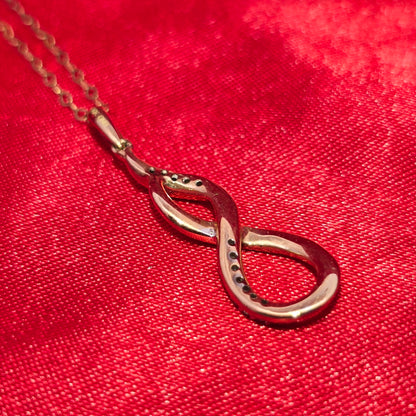 10K Yellow Gold Twisted Drop Diamond Pendant Necklace for Women | 0.16 CTW