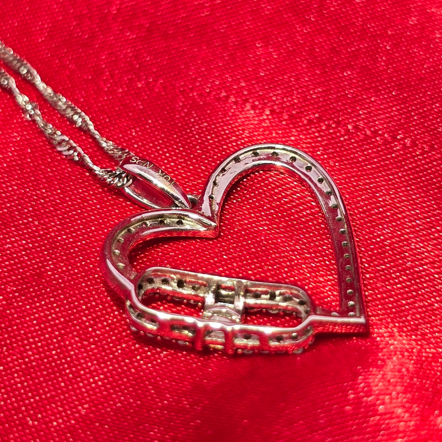 10K Yellow Gold Diamond Heart Necklace for Women | 0.35 CTW