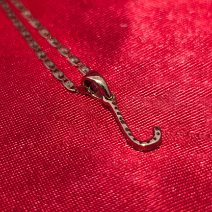 10K Yellow Gold Diamond "J" Initial Pendant With Link Chain | 1/2 CTW