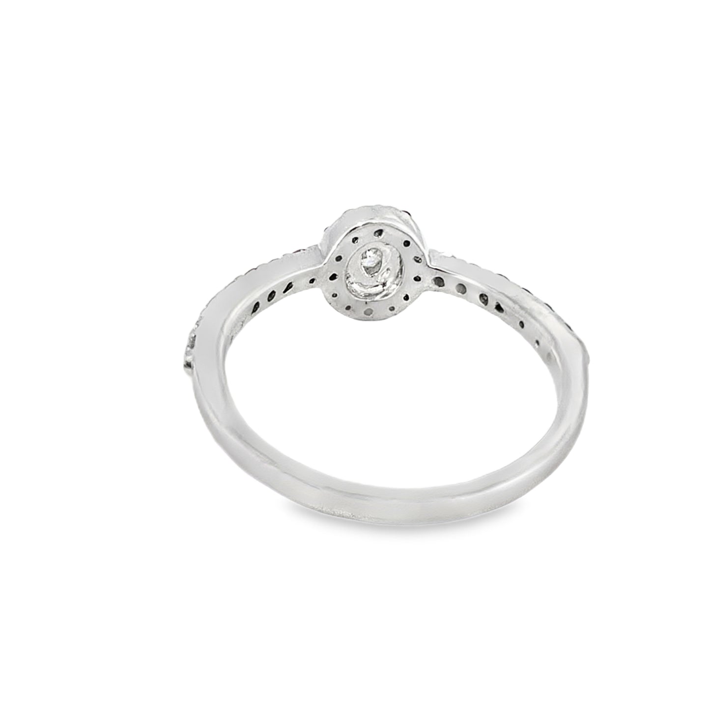 14k White Gold Diamond Promise Ring 0.50 ctw