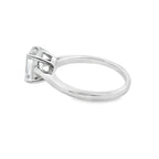 14k White Gold Lab grown Diamond Emerald Cut Diamond Solitaire Ring 1.50 ctw