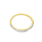 14K Yellow Gold Diamond-Accented Ring with Round Diamond Band 0.74 ctw