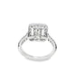 10K White Gold Diamond Ring with Baguette Diamond 1.40 ctw