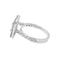 10K White Gold Diamond Ring with Baguette Diamond 1.40 ctw