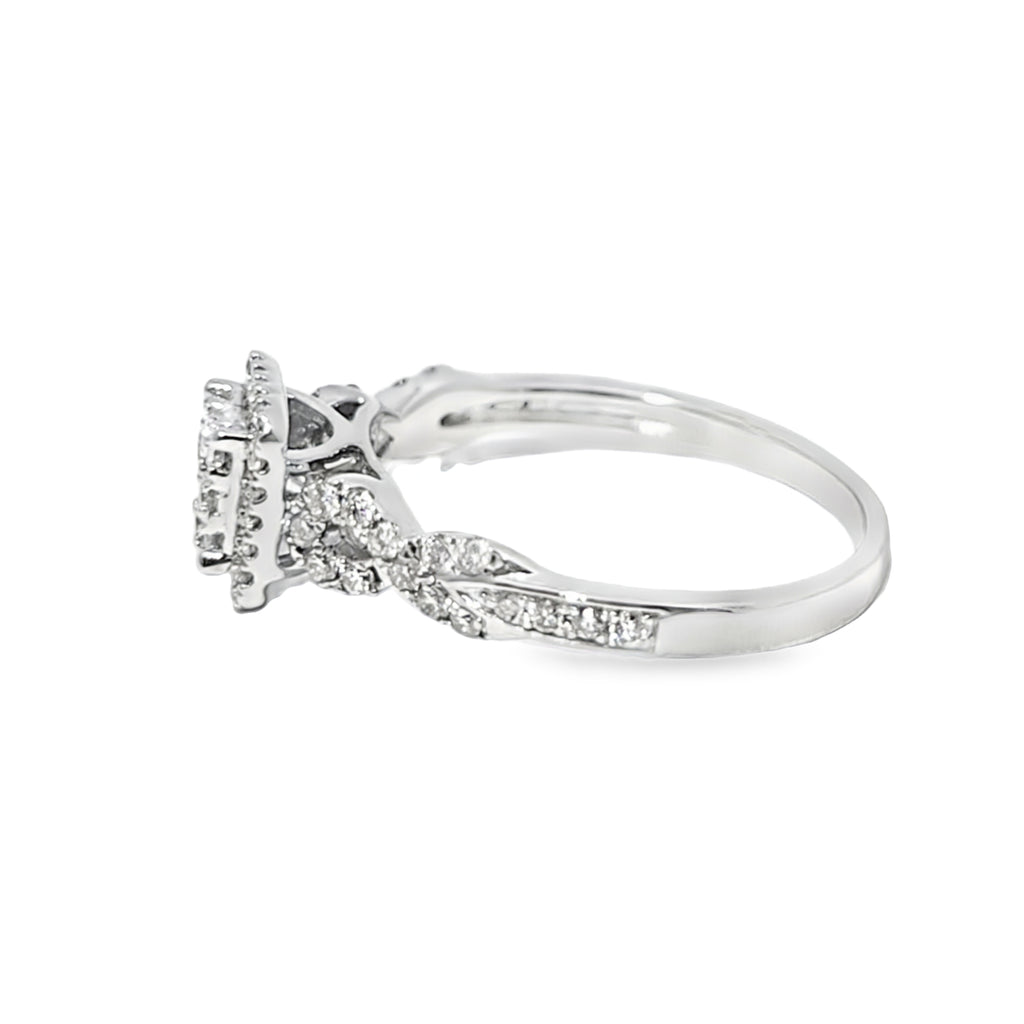 14K White Gold Diamond Ring 0.50 ctw | Square Brilliant Cut Cluster – Jewelry Palace Lithonia GA