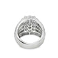 14K White Gold Diamond Flower Cluster Ring 2.95 ctw | Round Brilliant Diamonds – Jewelry Palace Lithonia GA